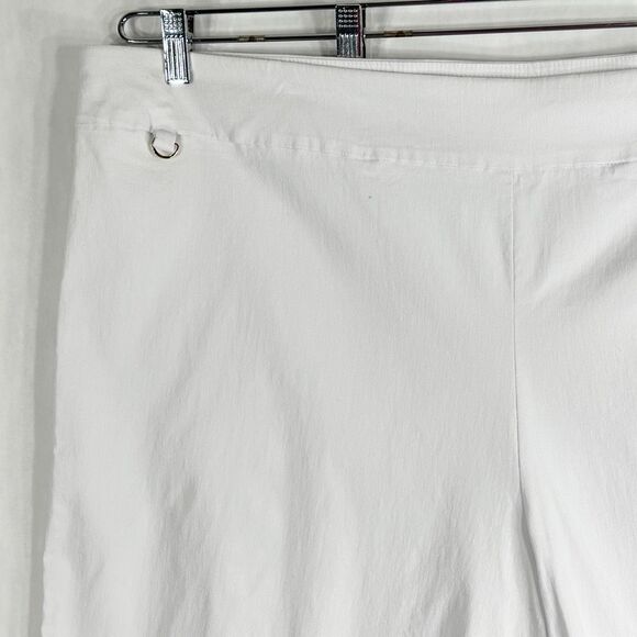 Avenue Plus Size 26 Shorts White Solid High Rise Pull On‎ 12 Inch Stretch 467 - Picture 5 of 11
